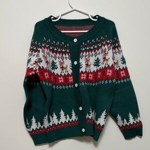 NWOT Festive Green Kids Sweater